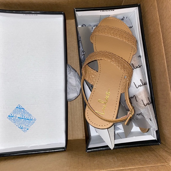 Blaise Camel Flat Sandals - Picture 4 of 5